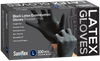 Saniflex - Black Latex Examination Gloves (Single Box)