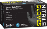 Saniflex - Heavy Duty Black Nitrile Gloves (Carton of 10 boxes)