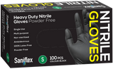 Saniflex - Heavy Duty Black Nitrile Gloves (Carton of 10 boxes)