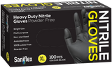 Saniflex - Heavy Duty Black Nitrile Gloves (Carton of 10 boxes)