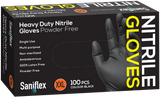 Saniflex - Heavy Duty Black Nitrile Gloves (Carton of 10 boxes)