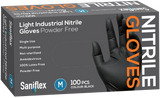 Saniflex - Light Industrial Black Nitrile Gloves (Single Box)