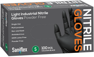 Saniflex - Light Industrial Black Nitrile Gloves (Carton of 10 boxes)