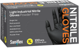 Saniflex - Light Industrial Black Nitrile Gloves (Single Box)