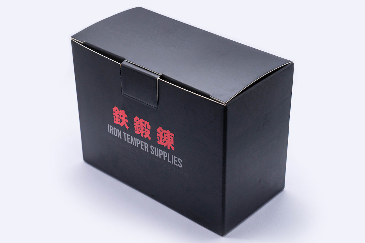 Iron Temper Supplies Premium Disposable Clear Tips Angled Round Tip